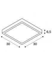 AINOS SENSOR, applique et plafonnier extérieur slv, carré, anthracite, LED 18W, 3000K/4000K, IP65, détecteur de mouvement