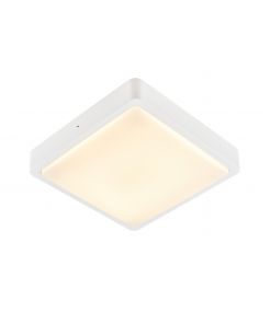 AINOS, applique et plafonnier extérieur carré blanc, LED 17W, 3000K/4000K, IP65