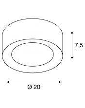 FERA 25, plafonnier intérieur noir mat, LED19,5W, 3000/4000K, variable Dali