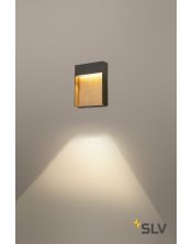 FLATT, applique extérieure, anthracite/imitation bois, LED, 14W, 3000/4000K, IP65