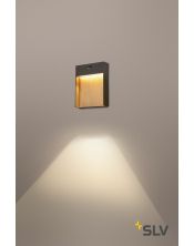 FLATT SENSOR, applique extérieure, anthracite/imitation bois, LED, 16W, 3000/4000K, IP54, avec détecteur de mouvements