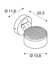 applique et plafonnier extérieur ESKINA SPOT, anthracite, LED 14.5W, 3000/4000K, IP54, variable Triac