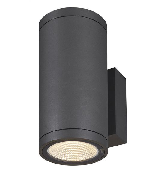 applique extérieure ronde, taille moyenne, ENOLA, anthracite, LED 19W, 3000K/4000K, IP65, up/down