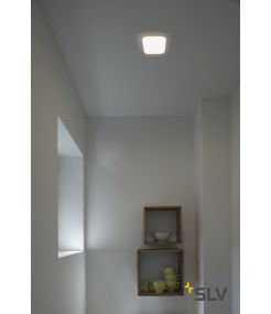 encastré de plafond intérieur carré SENSER 18, blanc mat, LED 9.7W, 3000K