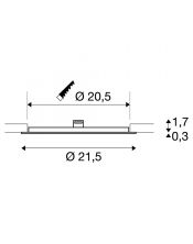 SENSER 24, encastré de plafond intérieur rond blanc mat, LED 12.5W, 3000K