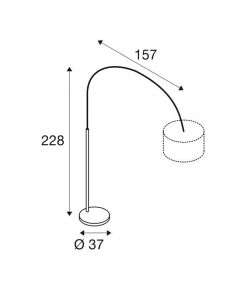 FENDA BOW, lampadaire intérieur, blanc, E27, 25W max, sans abat-jour