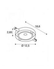 DURNO, spot pour câble tendu T.B.T. TENSEO, intérieur, noir, LED, 6W, 2700K