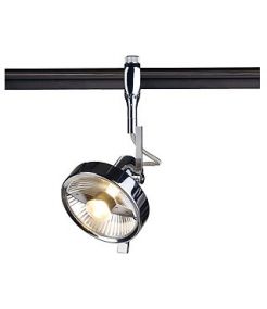 Easytec ii, chrome/noir, spot yoki es111 avec anneau deco, chrome