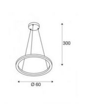 ONE 60, suspension intérieure, up/down, noir, LED, 25W, 3000/4000K, interrupteur CCT, variable Dali