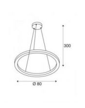ONE 80, suspension intérieure, up/down, blanc, LED, 34W, 3000/4000K, interrupteur CCT, variable Dali