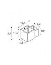 PLASTRA, applique intérieure, cube, blanc, G9, QT14, 15W max