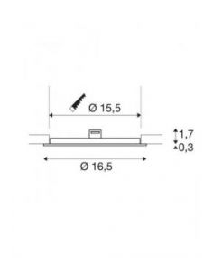 SENSER 18, encastré de plafond intérieur, rond, blanc, LED, 4000K