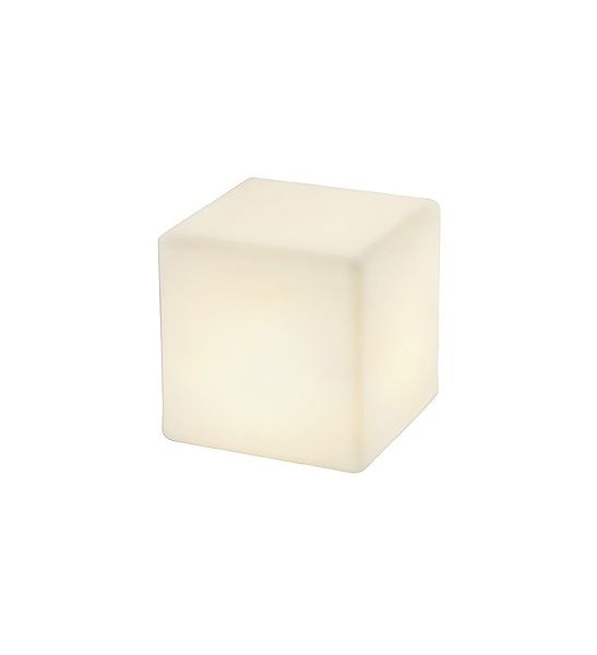 Dett, cube deco, e27 24w max., alu/blanc