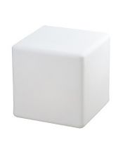 Dett, cube deco, e27 24w max., alu/blanc