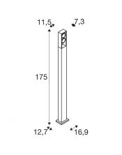 ESKINA FRAME 175, borne ext, double, anthracite, LED, 27W, 3000/4000K, IP65, CCT