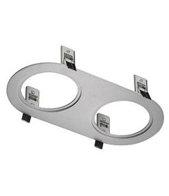 Cadre double rond pour encastre cmh, blanc