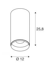 NUMINOS® XL, plafonnier int, 36°, blanc/noir, LED, 36W, 4000K, variable Dali