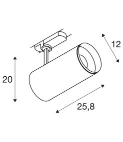 NUMINOS® XL, spot rail 3 all int, 36°, blanc/noir, LED, 36W, 3000K, variable