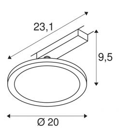 PANEL TRACK, spot pour rail 1 allumage intérieur, rond, blanc, LED, 18W, 3000K