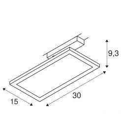 PANEL TRACK, spot pour rail 1 allumage int, rectangulaire, noir, LED, 18W, 3000K