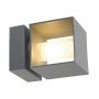 Square turn g9, applique carree, gris argent, 40w max.