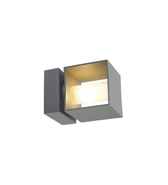Square turn g9, applique carree, gris argent, 40w max.
