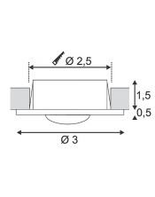 Spot encastrable plat Lightpoint led 1w gris argent