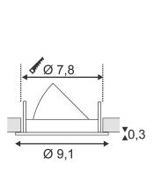 Spot  blanc mat Triton gimble led 3x1w, led blanche
