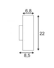 Applique blanche Enola b up/down, gu10, 50w max.