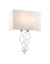 Grande applique murale Rosa 2 lumières - Chrome poli