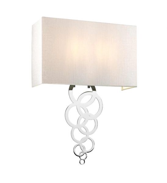 Grande applique murale Rosa 2 lumières - Chrome poli