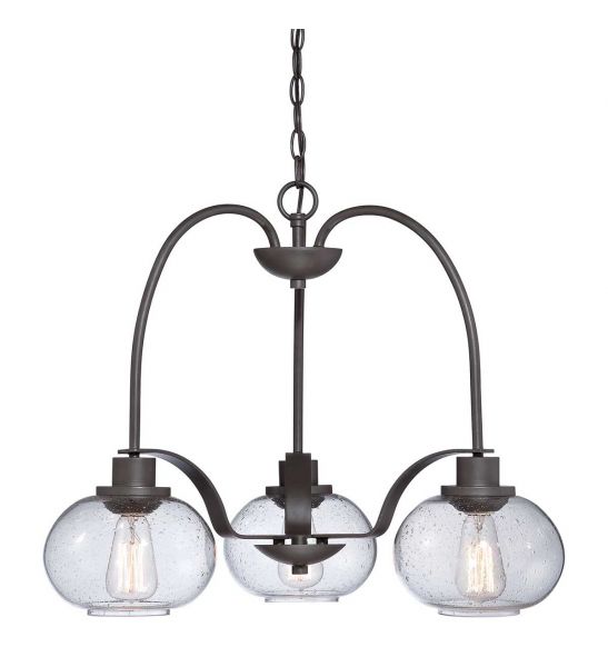 Lustre Trilogy 3 lumières - Bronze ancien