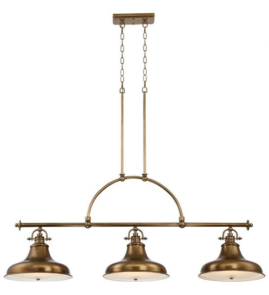 Lustre îlot Emery 3 lumières - Laiton vieilli