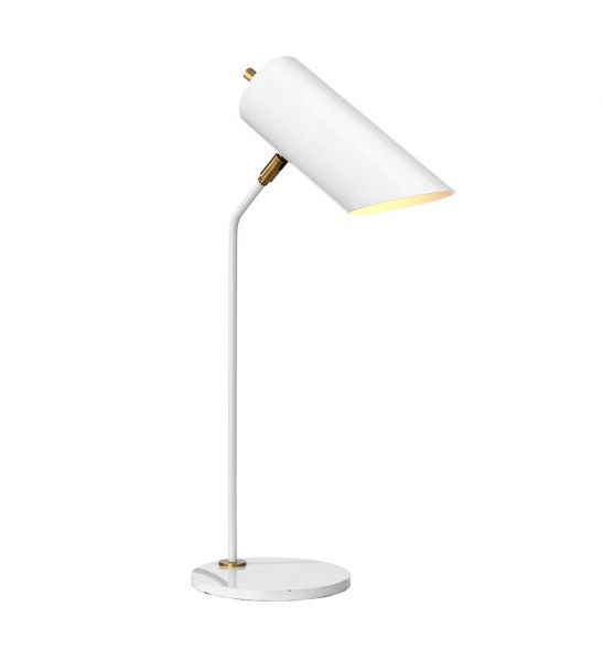 Lampe de table Quinto 1 lumière - Laiton vieilli blanc