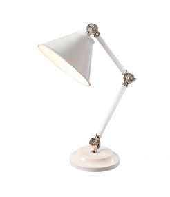 Mini lampe de table Provence Element 1 lumière - Blanc/Nickel poli