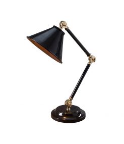 Mini lampe de table Provence Element 1 lumière - Noir/Laiton poli
