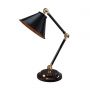 Mini lampe de table Provence Element 1 lumière - Noir/Laiton poli