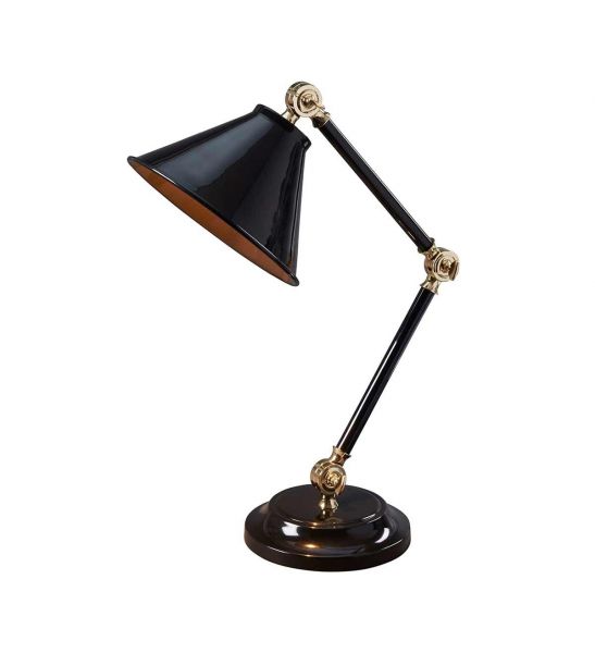 Mini lampe de table Provence Element 1 lumière - Noir/Laiton poli