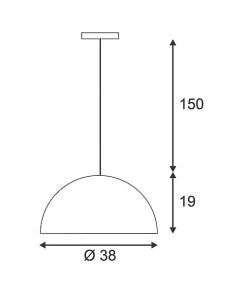 Forchini 2, suspension ronde, blanche/or, e27, max. 40w