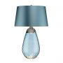 Grande lampe de table bleue Lena 2 lumières