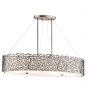 Luminaire îlot ovale Silver Coral 4 lumières