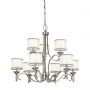 Lustre Lacey 9 lumières - Etain antique