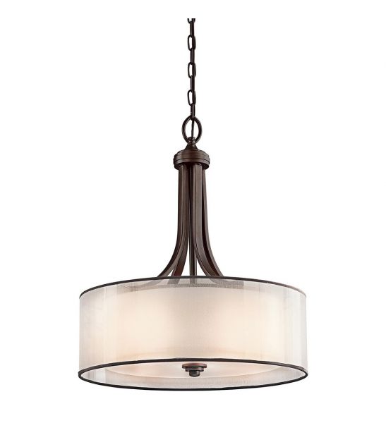 Grand luminaire suspendu Lacey 4 lumières - Bronze