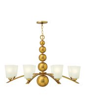 Lustre Zelda 8 lumières - Laiton vintage