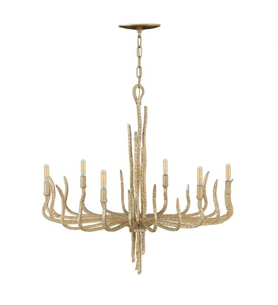 Lustre Spyre 6 lumières - Champagne doré