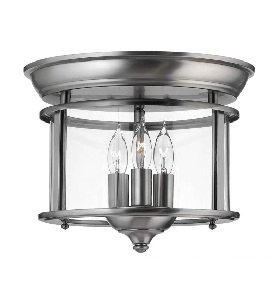 Plafonnier encastré Gentry 3 lumières - Etain