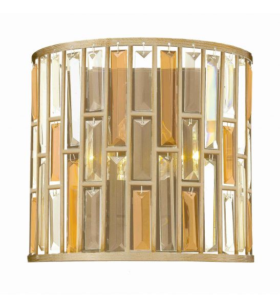 Applique murale Gemma 2 lumières - Feuille d'argent