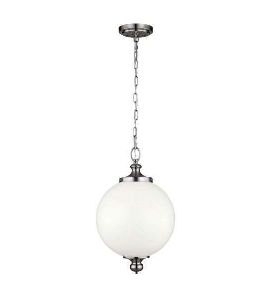 Grand luminaire suspendu Parkman 1 lumière - Nickel poli