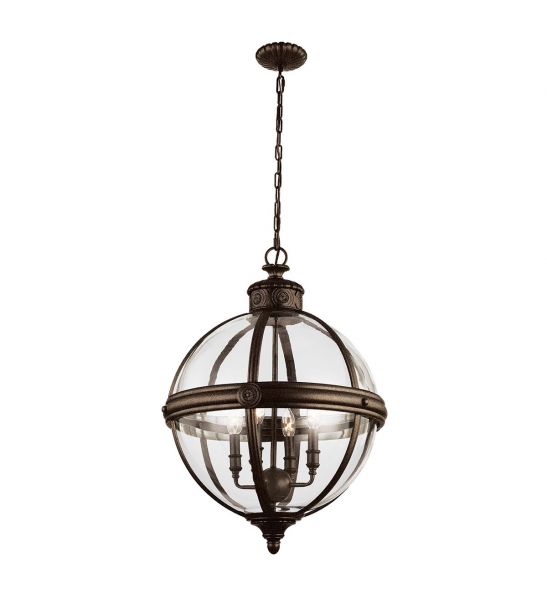Lustre Adams 4 lumières - Bronze anglais