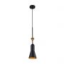 Etoile Suspension Small 1lumière - Noir mat et Feuille d'Or